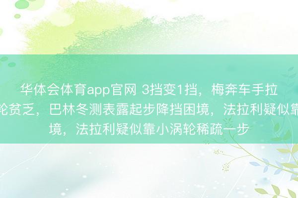 华体会体育app官网 3挡变1挡，梅奔车手拉塞尔坦言新规涡轮贫乏，巴林冬测表露起步降挡困境，法拉利疑似靠小涡轮稀疏一步
