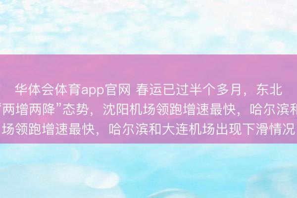 华体会体育app官网 春运已过半个多月,东北四大机场搭客详尽量呈“两增两降”态势,沈阳机场领跑增速最快,哈尔滨和大连机场出现下滑情况